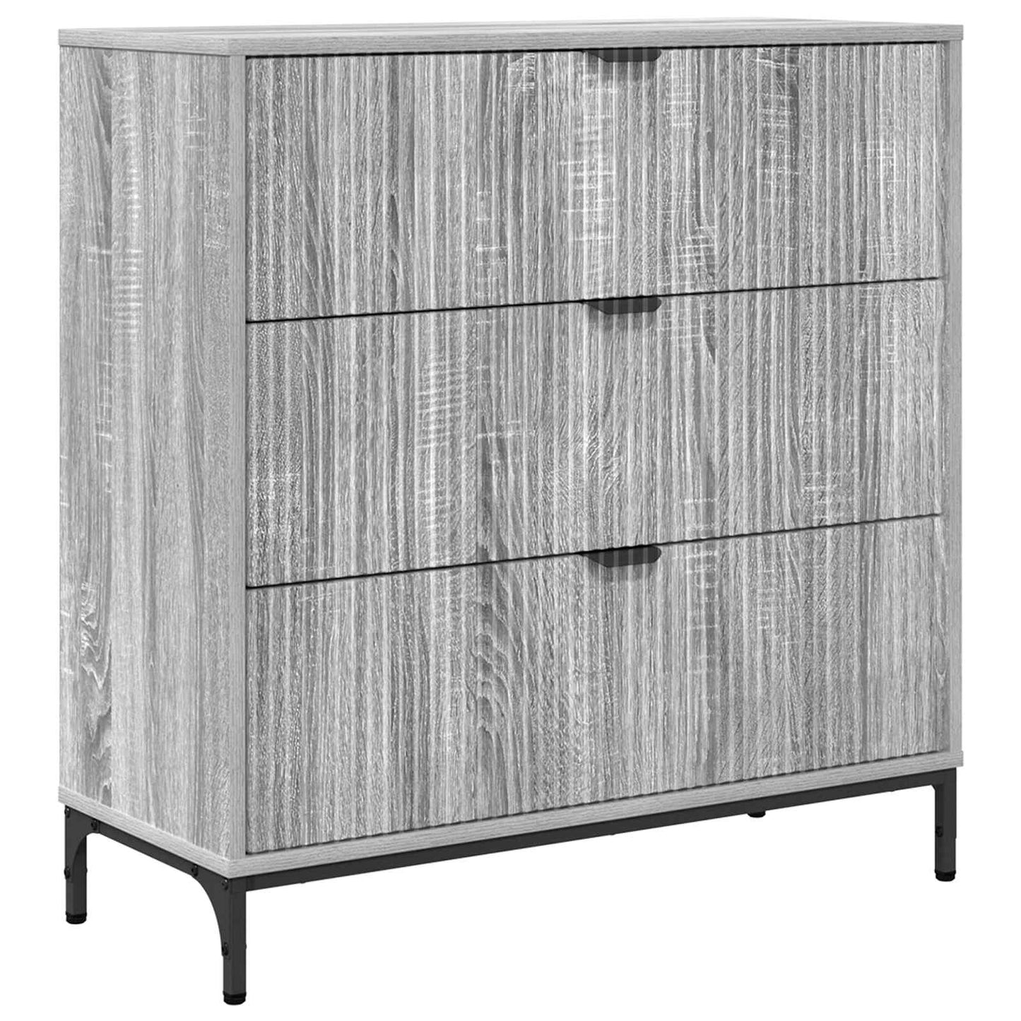 vidaXL Sideboard Grey Sonoma 79.5 x 33 x 82 cm Engineered Wood