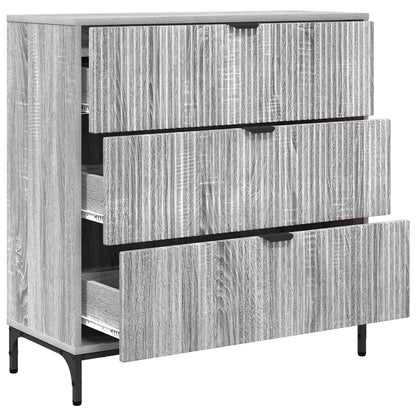 vidaXL Sideboard Grey Sonoma 79.5 x 33 x 82 cm Engineered Wood