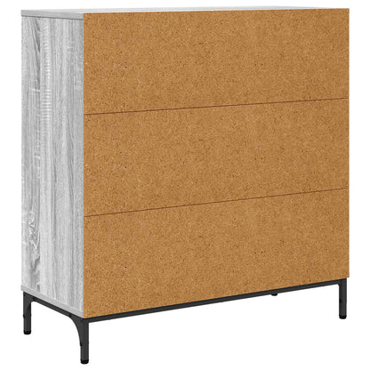 vidaXL Sideboard Grey Sonoma 79.5 x 33 x 82 cm Engineered Wood