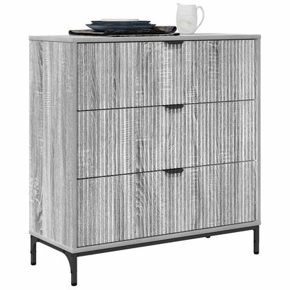 vidaXL Sideboard Grey Sonoma 79.5 x 33 x 82 cm Engineered Wood