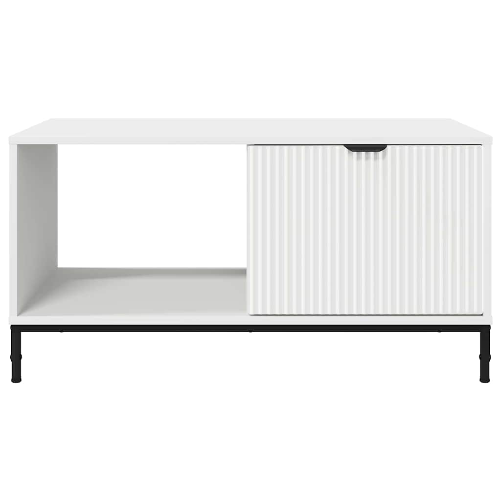 vidaXL Coffee Table with Drawer White 90 x 49 x 46 cm Engineered Wood