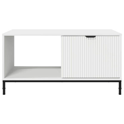 vidaXL Coffee Table with Drawer White 90 x 49 x 46 cm Engineered Wood