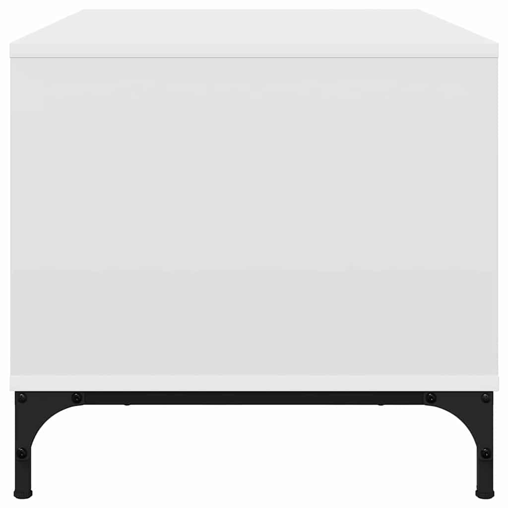 vidaXL Coffee Table with Drawer White 90 x 49 x 46 cm Engineered Wood
