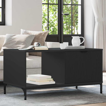 vidaXL Coffee Table Black Oak 90 x 49 x 46 cm Engineered Wood