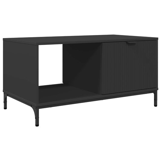 vidaXL Coffee Table Black Oak 90 x 49 x 46 cm Engineered Wood