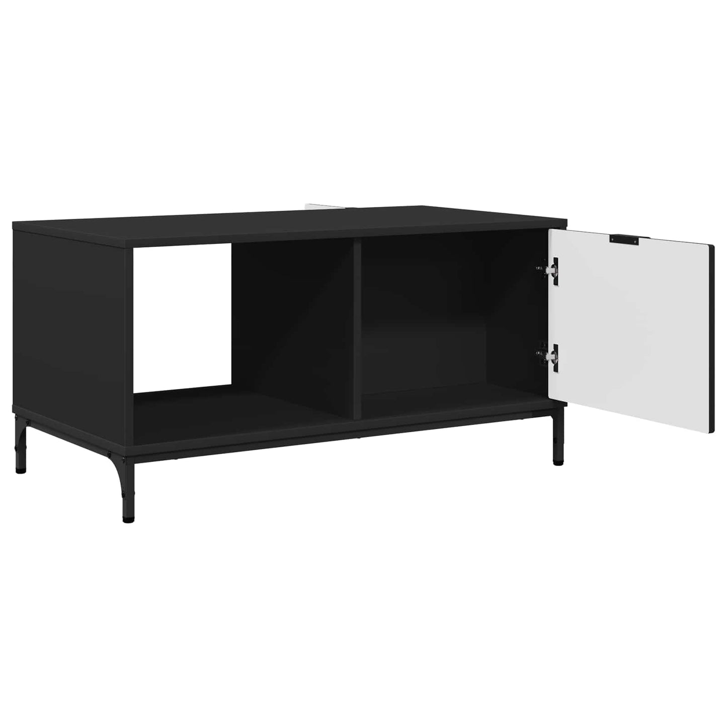 vidaXL Coffee Table Black Oak 90 x 49 x 46 cm Engineered Wood
