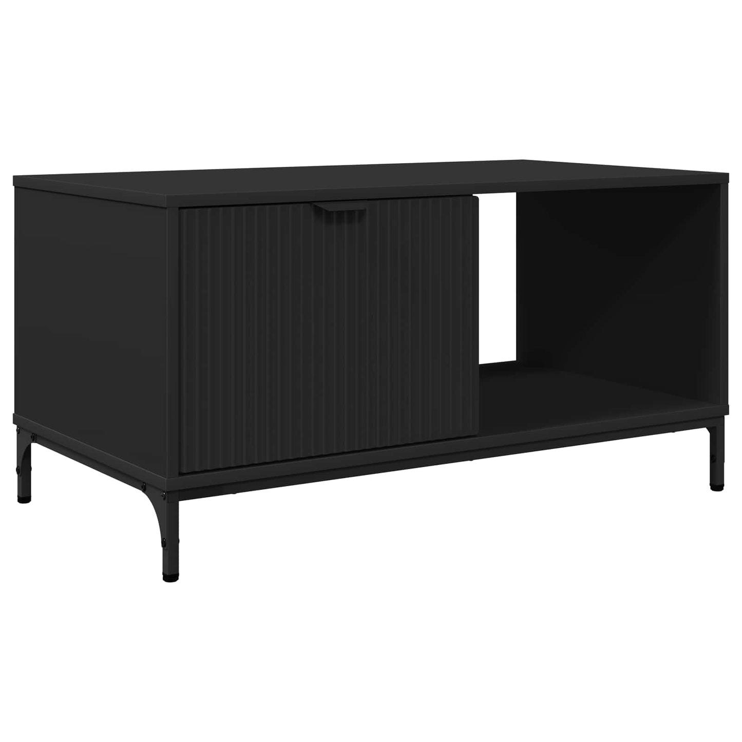 vidaXL Coffee Table Black Oak 90 x 49 x 46 cm Engineered Wood