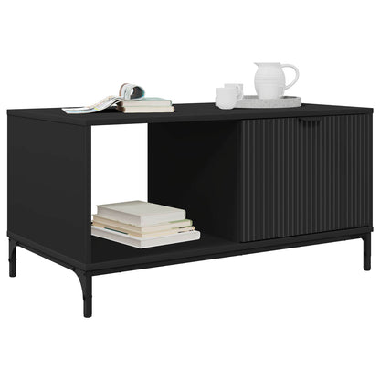 vidaXL Coffee Table Black Oak 90 x 49 x 46 cm Engineered Wood