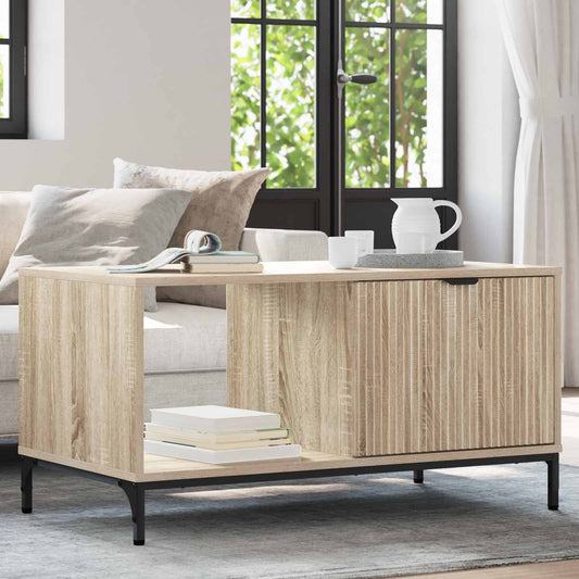 vidaXL Coffee Table Sonoma Oak 90 x 49 x 46 cm Engineered Wood