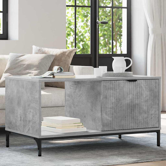 vidaXL Coffee Table Concrete Grey 90 x 49 x 46 cm Engineered Wood
