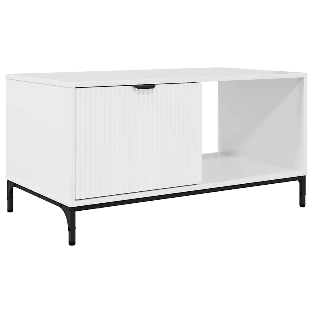 vidaXL Coffee Table High Gloss White 90 x 49 x 46 cm Engineered Wood