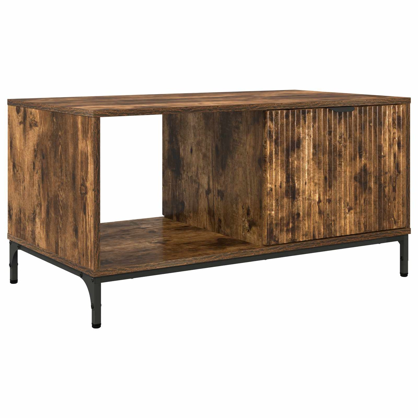 vidaXL Coffee Table Smoked Oak 90 x 49 x 46 cm Engineered Wood