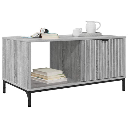 vidaXL Coffee Table Grey Sonoma 90 x 49 x 46 cm Engineered Wood
