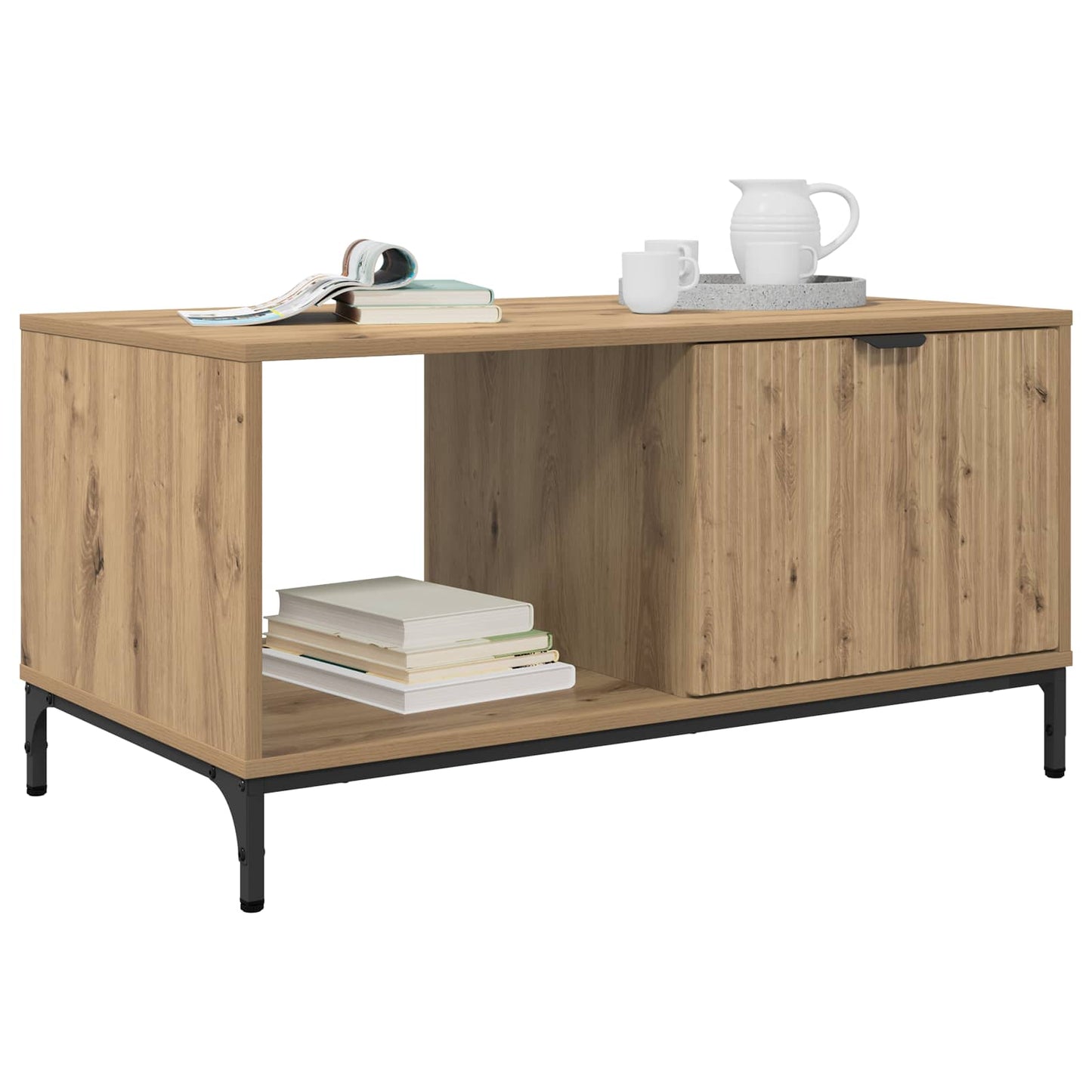vidaXL Coffee Table Artisan Oak 90 x 49 x 46 cm Engineered Wood