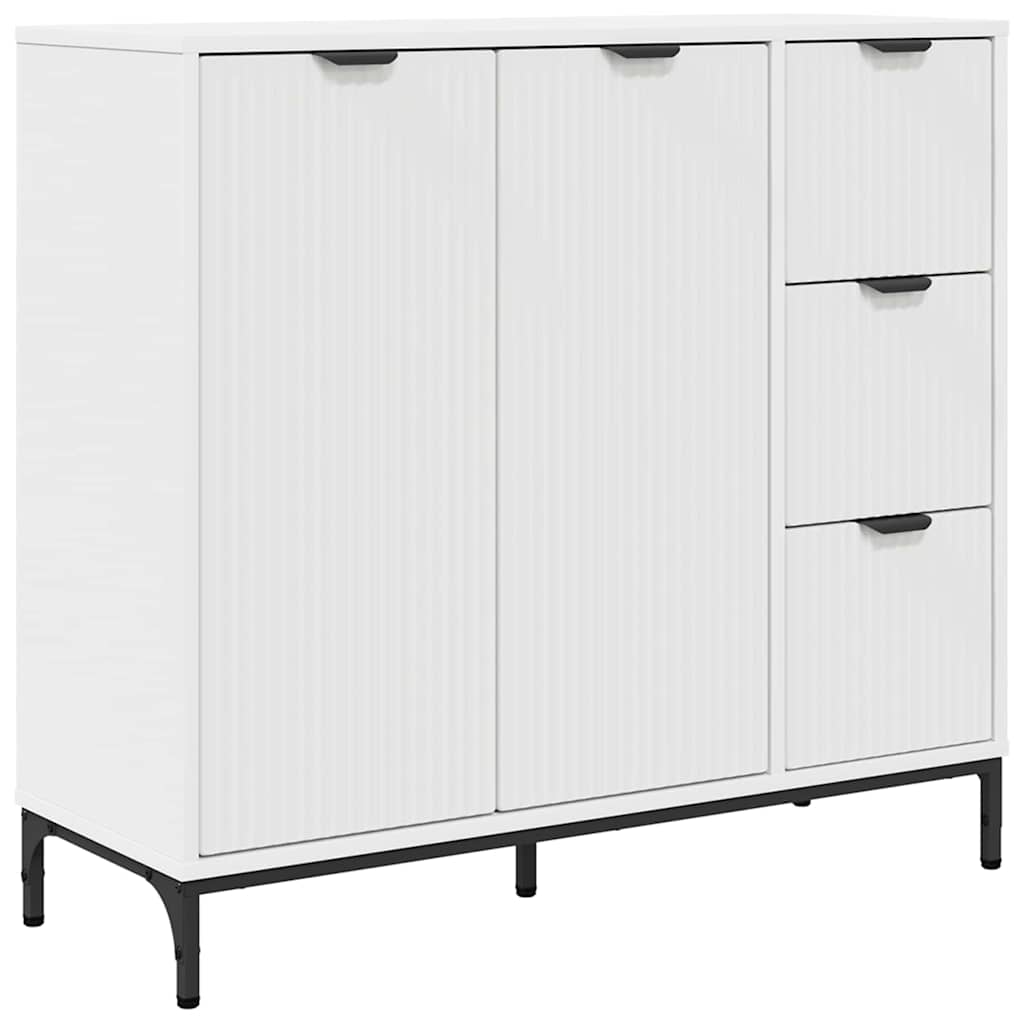 vidaXL Sideboard with Drawer White 89.5 x 33 x 82 cm Engineered Wood
