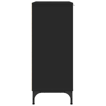 vidaXL Sideboard with Drawer Black 89.5 x 33 x 82 cm Engineered Wood