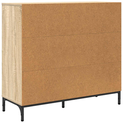 vidaXL Sideboard Sonoma Oak 89.5 x 33 x 82 cm Engineered Wood