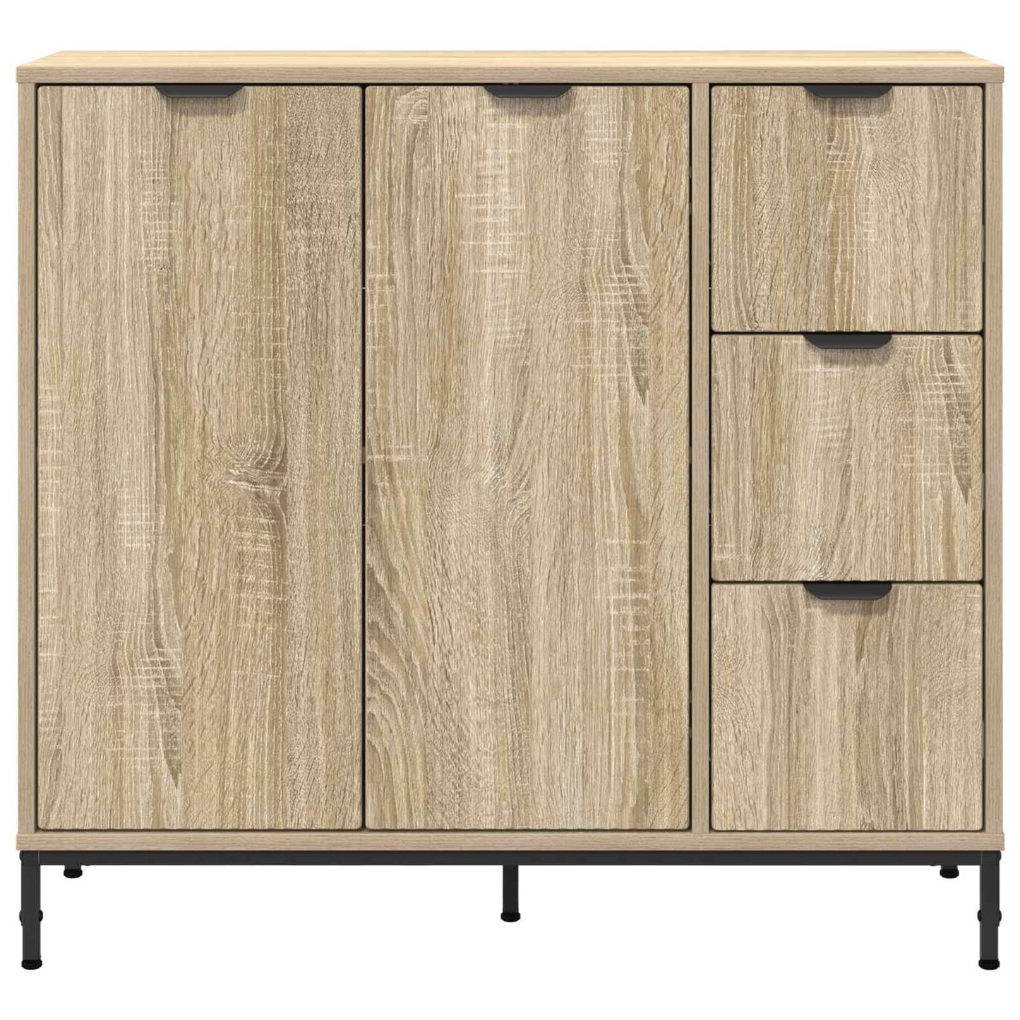vidaXL Sideboard Sonoma Oak 89.5 x 33 x 82 cm Engineered Wood