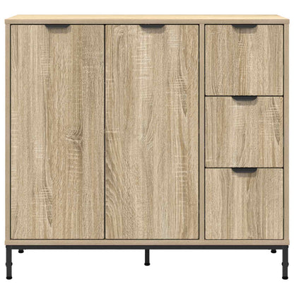 vidaXL Sideboard Sonoma Oak 89.5 x 33 x 82 cm Engineered Wood