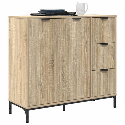 vidaXL Sideboard Sonoma Oak 89.5 x 33 x 82 cm Engineered Wood