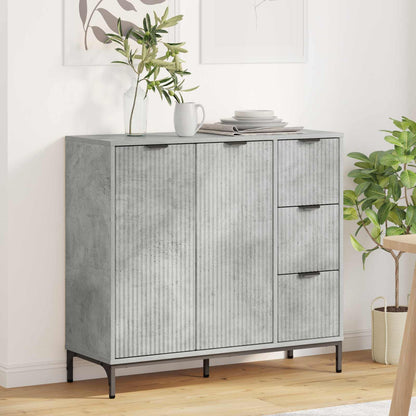 vidaXL Sideboard Concrete Grey 89.5 x 33 x 82 cm Engineered Wood