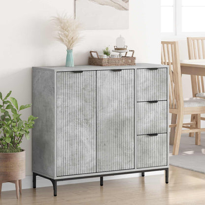 vidaXL Sideboard Concrete Grey 89.5 x 33 x 82 cm Engineered Wood