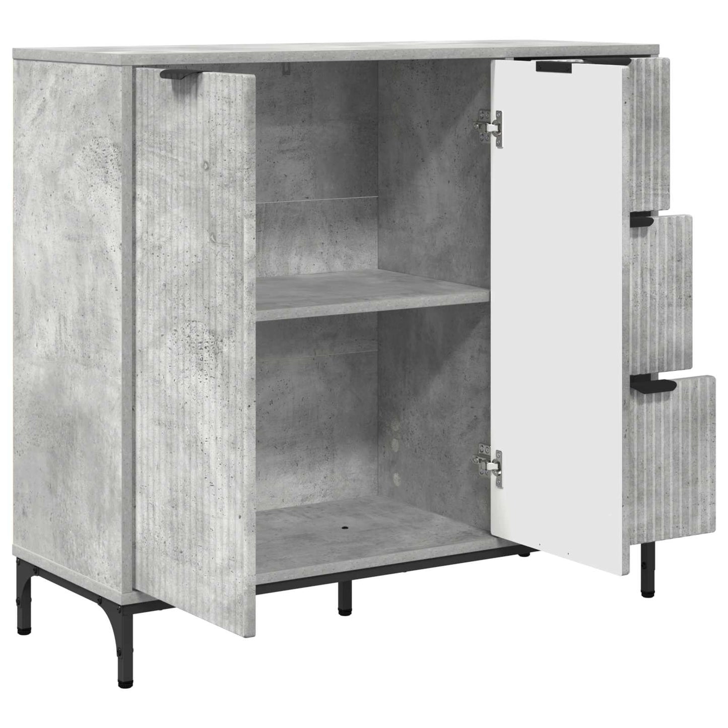 vidaXL Sideboard Concrete Grey 89.5 x 33 x 82 cm Engineered Wood