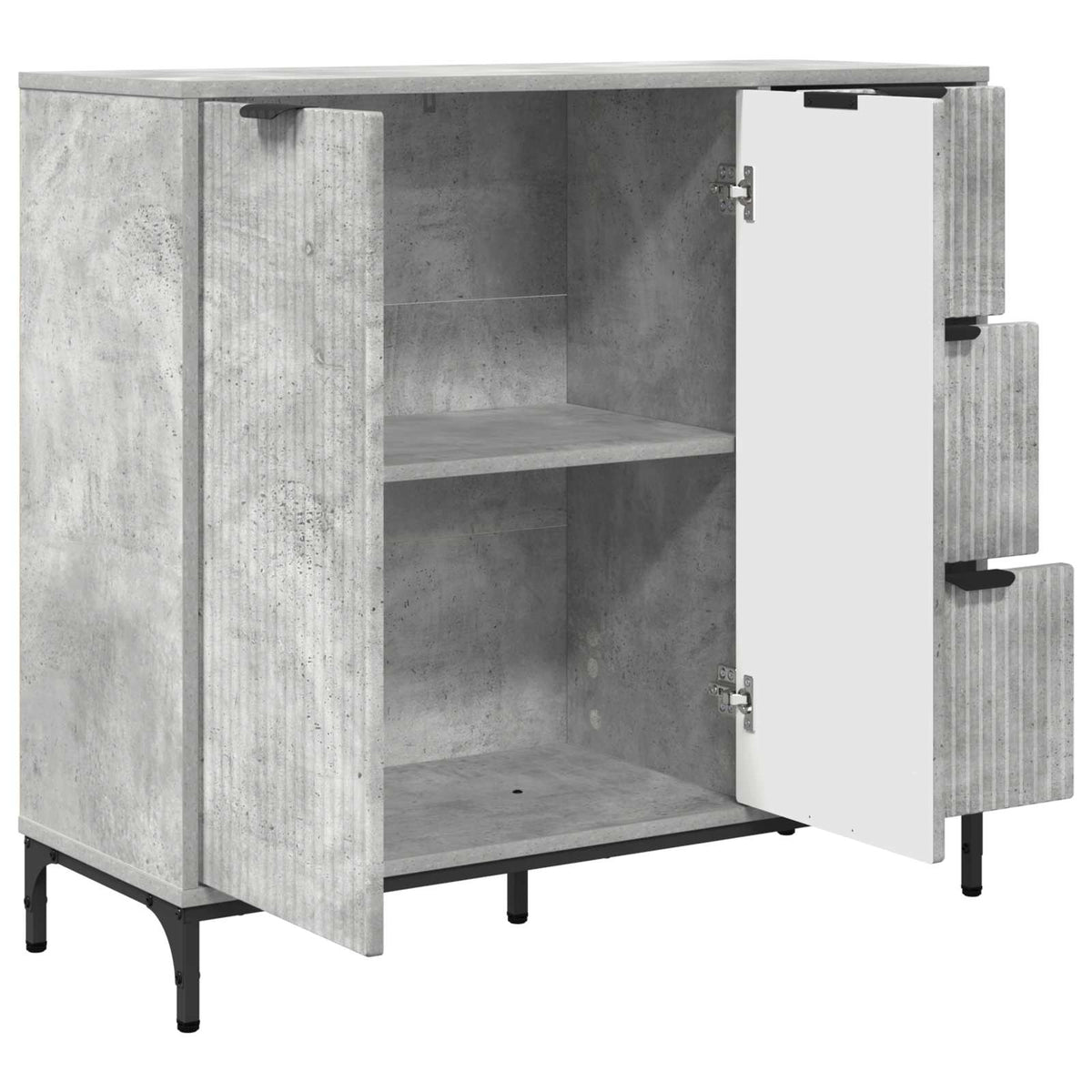 vidaXL Sideboard Concrete Grey 89.5 x 33 x 82 cm Engineered Wood