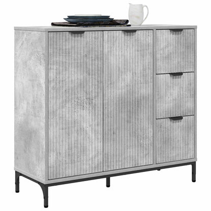 vidaXL Sideboard Concrete Grey 89.5 x 33 x 82 cm Engineered Wood