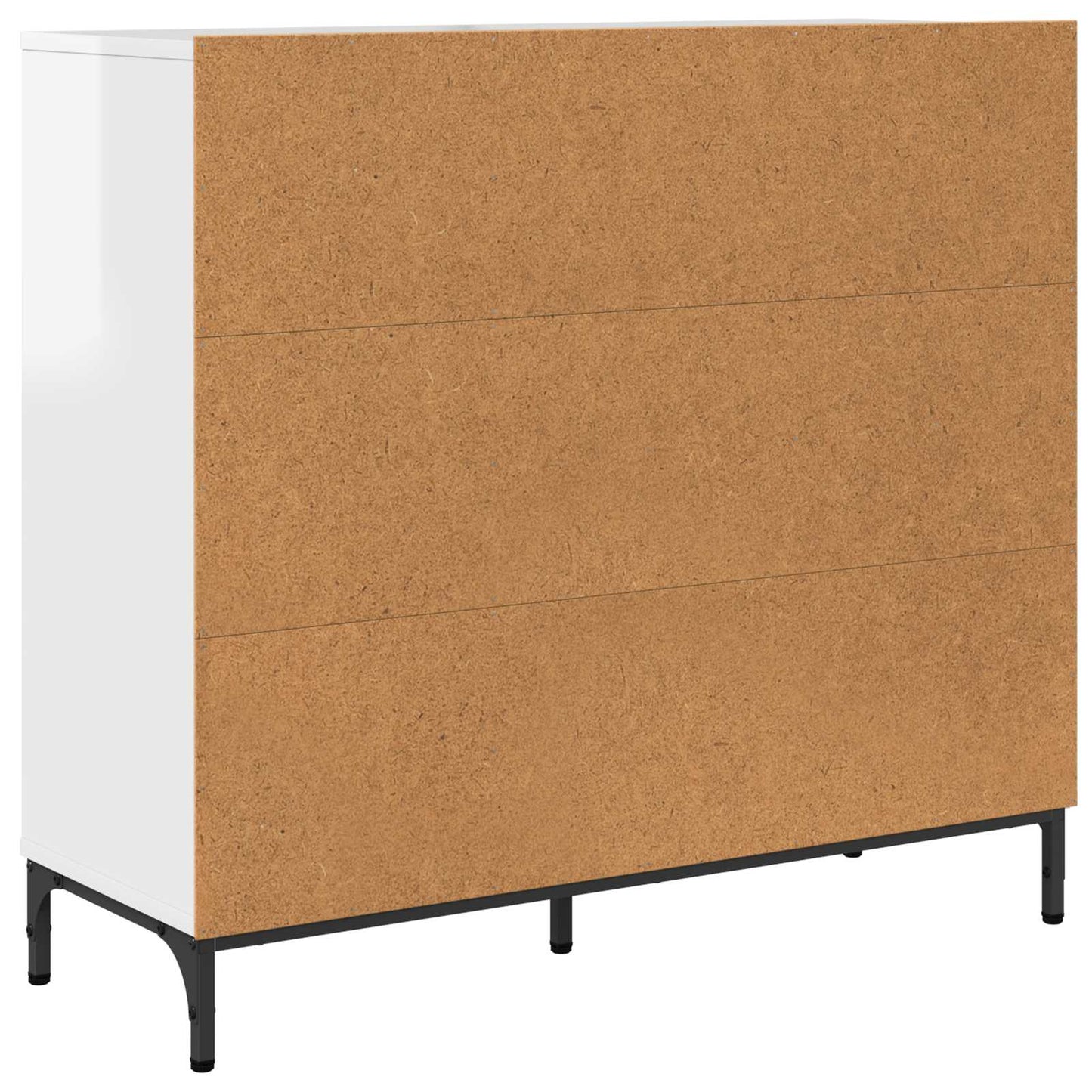 vidaXL Sideboard High Gloss White 89.5 x 33 x 82 cm Engineered Wood