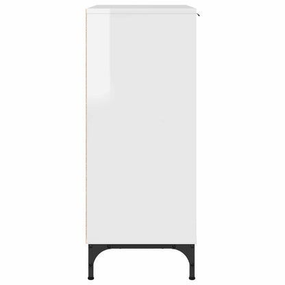 vidaXL Sideboard High Gloss White 89.5 x 33 x 82 cm Engineered Wood