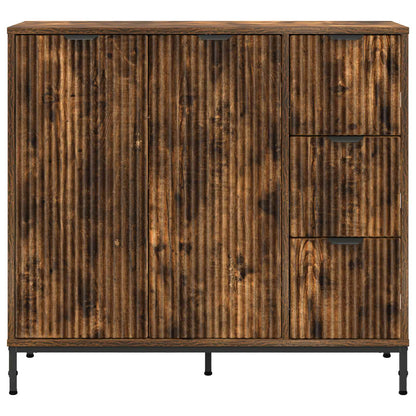 vidaXL Sideboard Smoked Oak 89.5 x 33 x 82 cm Engineered Wood
