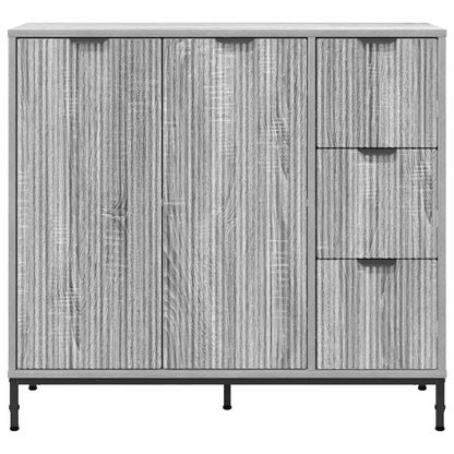 vidaXL Sideboard Grey Sonoma 89.5 x 33 x 82 cm Engineered Wood