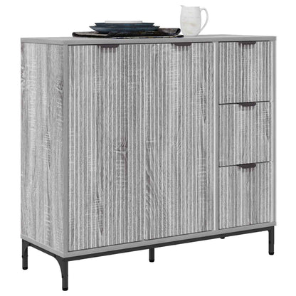 vidaXL Sideboard Grey Sonoma 89.5 x 33 x 82 cm Engineered Wood