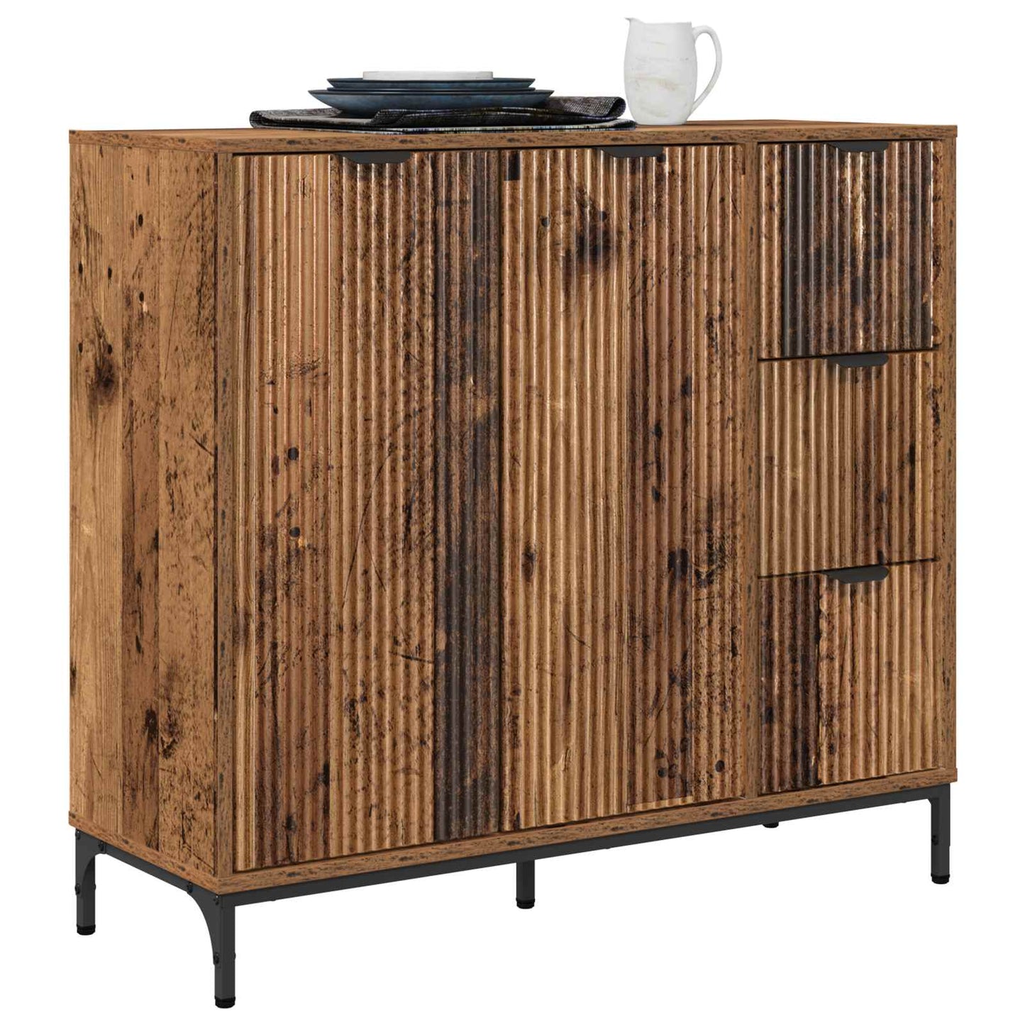 vidaXL Sideboard Old Wood 89.5 x 33 x 82 cm Engineered Wood