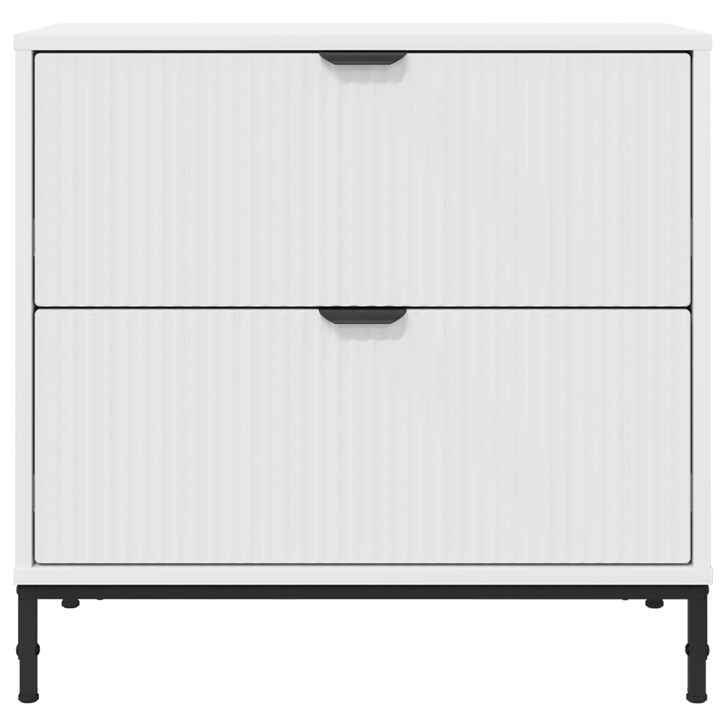 vidaXL Bedside Table White 63.5 x 36 x 61 cm Engineered wood