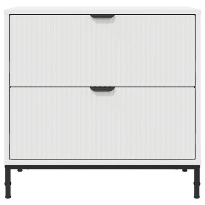 vidaXL Bedside Table White 63.5 x 36 x 61 cm Engineered wood