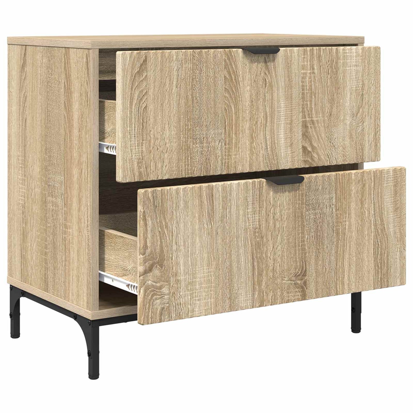 vidaXL Bedside Table Sonoma oak 63.5 x 36 x 61 cm Engineered wood