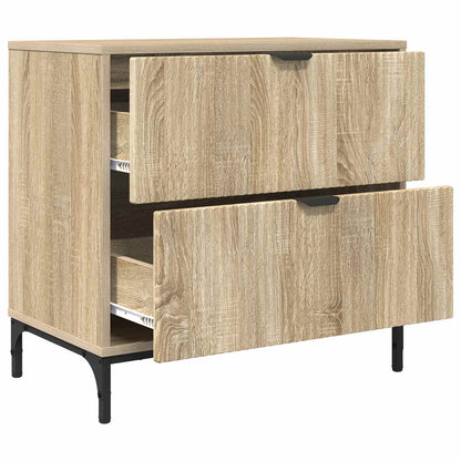vidaXL Bedside Table Sonoma oak 63.5 x 36 x 61 cm Engineered wood