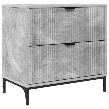 vidaXL Bedside Table Concrete grey 63.5 x 36 x 61 cm Engineered wood