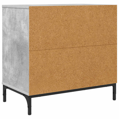 vidaXL Bedside Table Concrete grey 63.5 x 36 x 61 cm Engineered wood