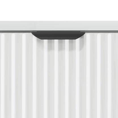 vidaXL Bedside Table with Drawer High gloss white 63.5 x 36 x 61 cm