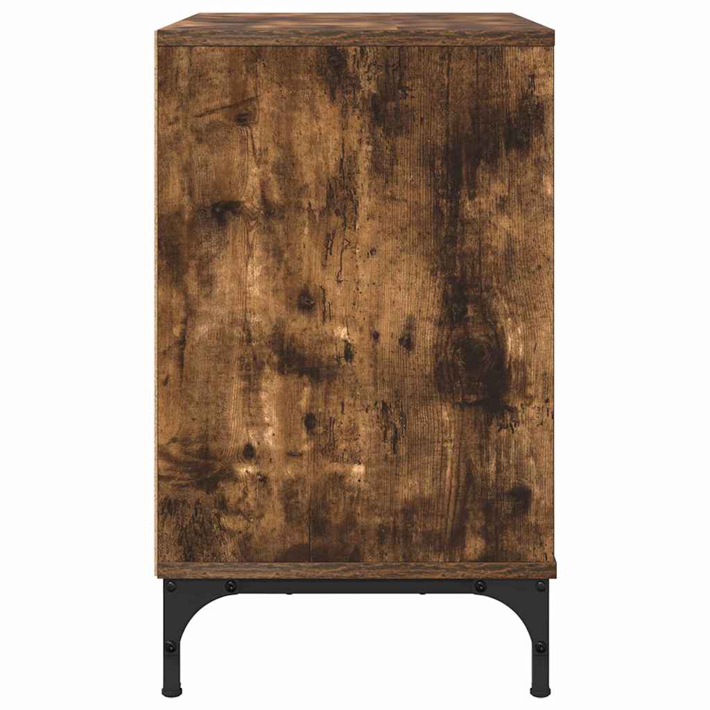 vidaXL Bedside Table Smoked oak 63.5 x 36 x 61 cm Engineered wood