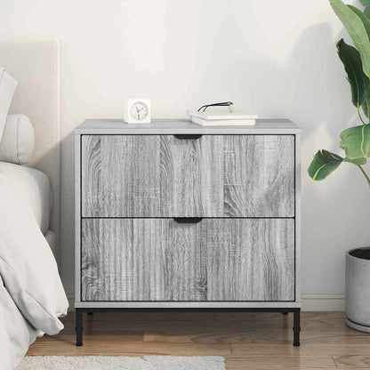 vidaXL Bedside Table Grey sonoma 63.5 x 36 x 61 cm Engineered wood