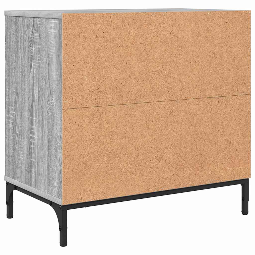 vidaXL Bedside Table Grey sonoma 63.5 x 36 x 61 cm Engineered wood