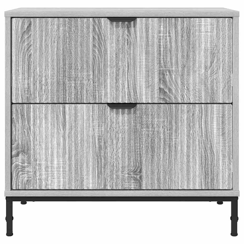 vidaXL Bedside Table Grey sonoma 63.5 x 36 x 61 cm Engineered wood