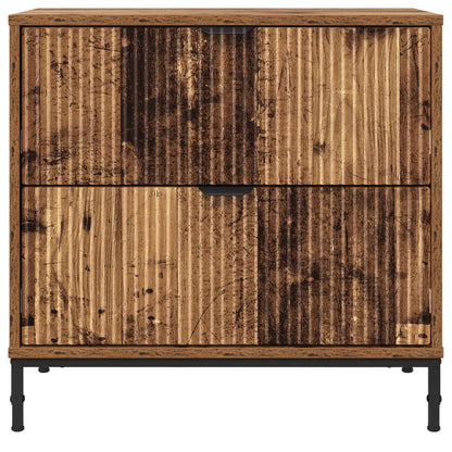 vidaXL Bedside Table Old wood 63.5 x 36 x 61 cm Engineered wood