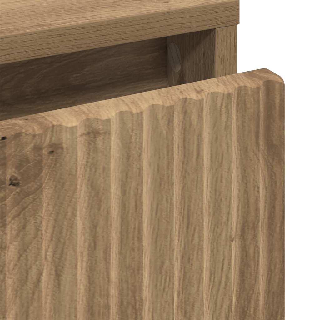 vidaXL Bedside Table Artisan oak 63.5 x 36 x 61 cm Engineered wood