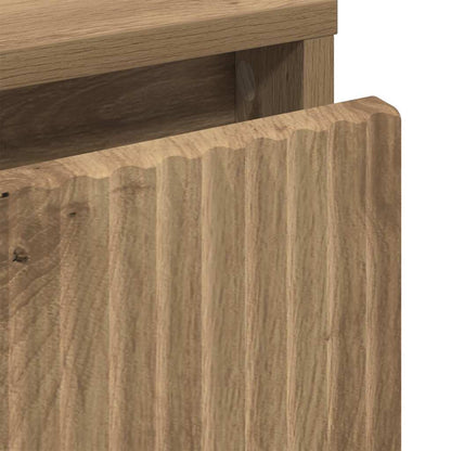 vidaXL Bedside Table Artisan oak 63.5 x 36 x 61 cm Engineered wood