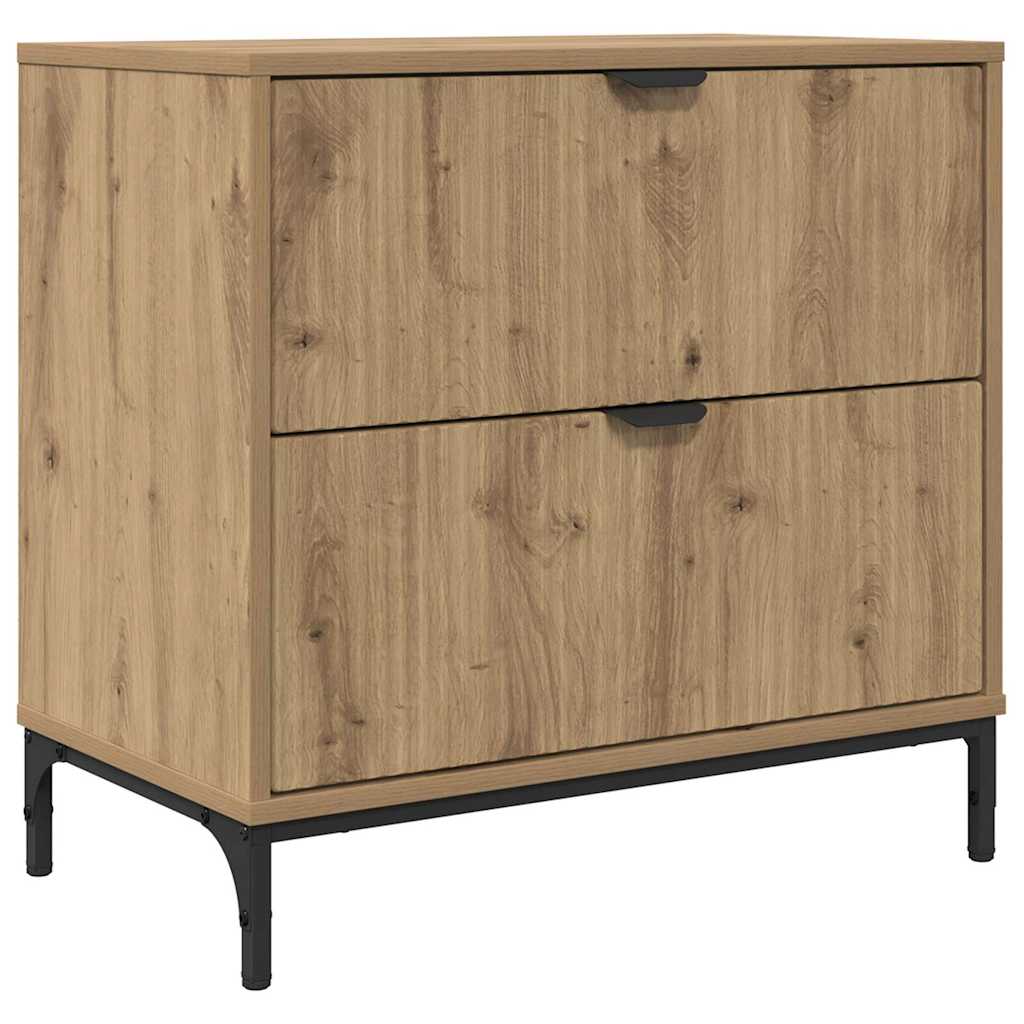 vidaXL Bedside Table Artisan oak 63.5 x 36 x 61 cm Engineered wood